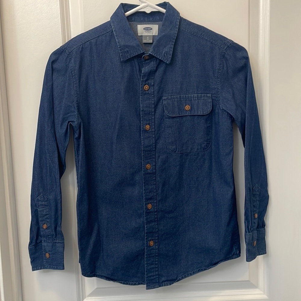 Old Navy boys long sleeve button down shirt.